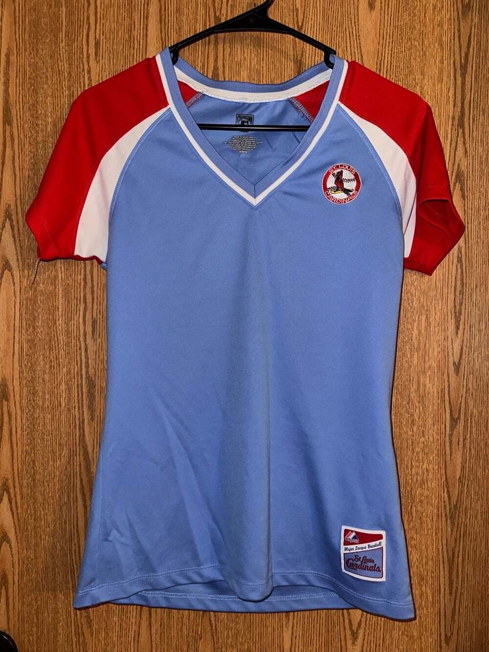 Women's Majestic St. Louis Cardinals Cooperstown Collection League Diva V-Neck S